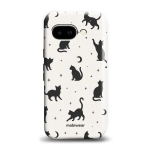 Odolný kryt na mobil Google Pixel 10a - Mobiwear Elite Pro E162E, noční kočičky