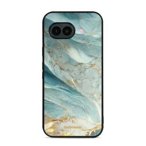 Lesklý kryt na mobil Google Pixel 10a - Mobiwear Glossy G022G, zelenkavý a zlatavý mramor