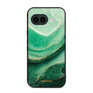 Lesklý kryt na mobil Google Pixel 10a - Mobiwear Glossy G023G, zelený mramor