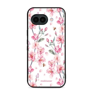 Lesklý kryt na mobil Google Pixel 10a - Mobiwear Glossy G033G, růžové květy