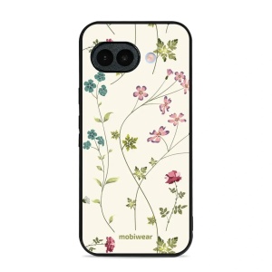 Lesklý kryt na mobil Google Pixel 10a - Mobiwear Glossy G035G, tenké rostlinky s květy