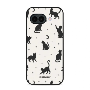 Lesklý kryt na mobil Google Pixel 10a - Mobiwear Glossy G162G, noční kočky