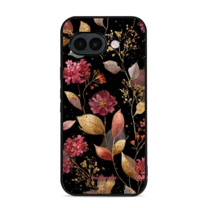 Lesklý kryt na mobil Google Pixel 10a - Mobiwear Glossy G171G, zlatavé lístky a květy