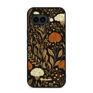 Lesklý kryt na mobil Google Pixel 10a - Mobiwear Glossy G174G, béžová a oranžová kvítka