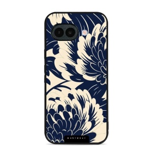 Lesklý kryt na mobil Google Pixel 10a - Mobiwear Glossy GA40G, modré a béžové květy