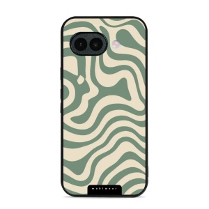 Lesklý kryt na mobil Google Pixel 10a - Mobiwear Glossy GA57G, zelené a béžové zkrouceniny