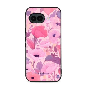 Lesklý kryt na mobil Google Pixel 10a - Mobiwear Glossy GP74G, růžové květy snů