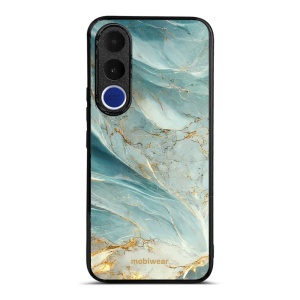 Lesklý kryt na mobil Vivo V70 FE - Mobiwear Glossy G022G, zelenkavý a zlatavý mramor