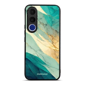 Lesklý kryt na mobil Vivo V70 FE - Mobiwear Glossy G024G, zlatavý a zelenkavý mramor