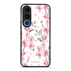 Lesklý kryt na mobil Vivo V70 FE - Mobiwear Glossy G033G, růžové květy