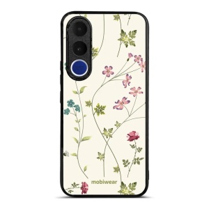 Lesklý kryt na mobil Vivo V70 FE - Mobiwear Glossy G035G, tenké rostlinky s květy