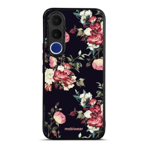 Lesklý kryt na mobil Vivo V70 FE - Mobiwear Glossy G040G, růže na černé