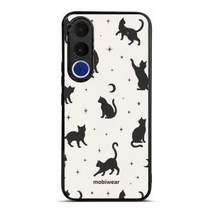 Lesklý kryt na mobil Vivo V70 FE - Mobiwear Glossy G162G, noční kočky