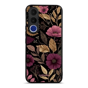 Lesklý kryt na mobil Vivo V70 FE - Mobiwear Glossy G170G, fialová kvítka