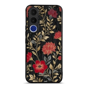 Lesklý kryt na mobil Vivo V70 FE - Mobiwear Glossy G172G, červená kvítka