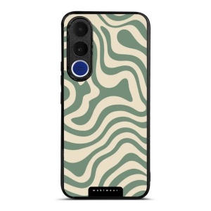 Lesklý kryt na mobil Vivo V70 FE - Mobiwear Glossy GA57G, zelené a béžové zkrouceniny