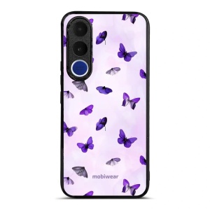 Lesklý kryt na mobil Vivo V70 FE - Mobiwear Glossy GP77G, fialoví motýlci