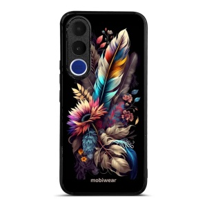 Lesklý kryt na mobil Vivo V70 FE - Mobiwear Glossy G011G, kytice s pírkem