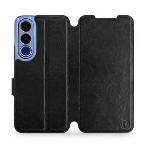 Flip pouzdro na mobil Vivo V70 FE - Mobiwear černé a oranžové