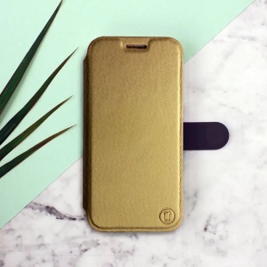 Flip pouzdro na mobil Vivo V70 FE - Mobiwear zlatavé a šedé