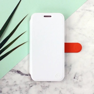Flip pouzdro na mobil Vivo V70 FE - Mobiwear bílé a oranžové