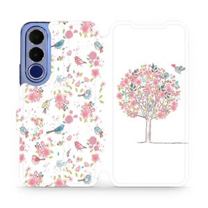 Flip pouzdro na mobil Vivo V70 FE - Mobiwear M120S, strom a ptáčci