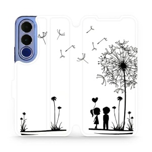 Flip pouzdro na mobil Vivo V70 FE - Mobiwear MH16P, dvojice s pampeliškou