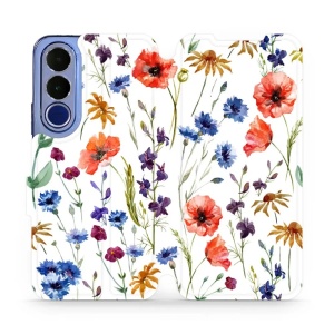 Flip pouzdro na mobil Vivo V70 FE - Mobiwear MP04S, luční kvítí
