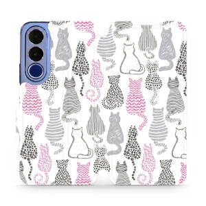 Flip pouzdro na mobil Vivo V70 FE - Mobiwear MX01S, kočičí zádíčka