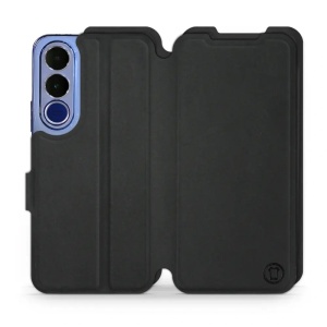 Flip pouzdro Mobiwear Semiš na mobil Vivo V70 FE - zelené & černé