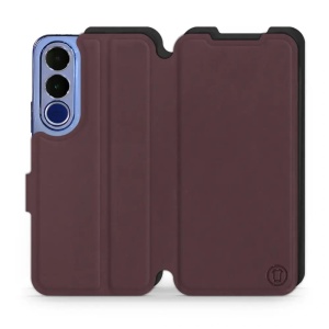 Flip pouzdro Mobiwear Semiš na mobil Vivo V70 FE - cihlové & černé