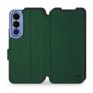Flip pouzdro Mobiwear Semiš na mobil Vivo V70 FE - modré & černé