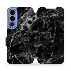 Flip pouzdro na mobil Vivo V70 FE - Mobiwear V056P, černý mramor