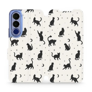 Flip pouzdro na mobil Vivo V70 FE - Mobiwear V162S, noční kočičky