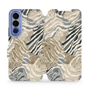Flip pouzdro na mobil Vivo V70 FE - Mobiwear V168S, pruhovaná malba