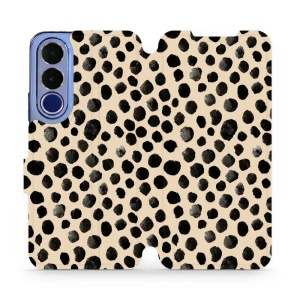Flip pouzdro na mobil Vivo V70 FE - Mobiwear VA50S, černé puntíky