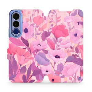 Flip pouzdro na mobil Vivo V70 FE - Mobiwear VP74S, růžové květy snů