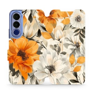 Flip pouzdro na mobil Vivo V70 FE - Mobiwear VP75S, podzimní květy