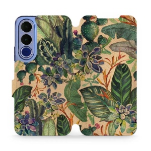 Flip pouzdro na mobil Vivo V70 FE - Mobiwear VP05S, sukulenty