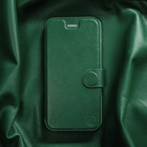 Kožené flip pouzdro na mobil Vivo V70 FE - Mobiwear - zelené 