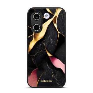Lesklý kryt na mobil Xiaomi POCO X8 Pro - Mobiwear Glossy G021G, černý a zlatavý mramor