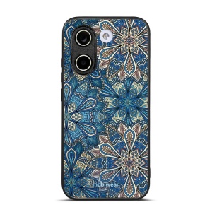 Lesklý kryt na mobil Xiaomi POCO X8 Pro - Mobiwear Glossy G038G, modré mandala květy