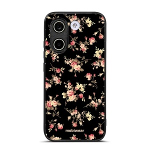 Lesklý kryt na mobil Xiaomi POCO X8 Pro - Mobiwear Glossy G039G, květy na černé