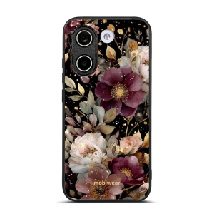 Lesklý kryt na mobil Xiaomi POCO X8 Pro - Mobiwear Glossy G169G, zlatavé kvítky