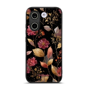 Lesklý kryt na mobil Xiaomi POCO X8 Pro - Mobiwear Glossy G171G, zlatavé lístky a květy