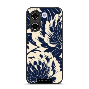 Lesklý kryt na mobil Xiaomi POCO X8 Pro - Mobiwear Glossy GA40G, modré a béžové květy