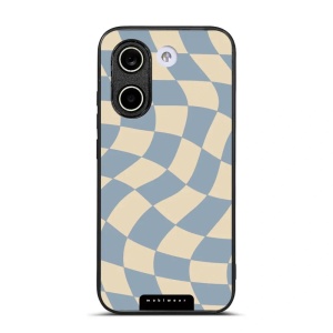 Lesklý kryt na mobil Xiaomi POCO X8 Pro - Mobiwear Glossy GA59G, modrá a béžová šachovnice