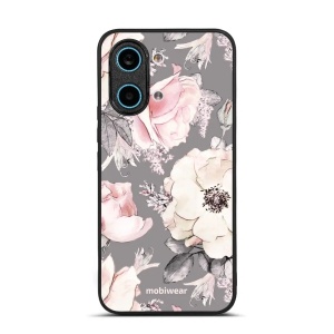 Lesklý kryt na mobil Xiaomi POCO X8 Pro Max - Mobiwear Glossy G034G, květy na šedém pozadí