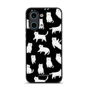 Lesklý kryt na mobil Xiaomi POCO X8 Pro Max - Mobiwear Glossy G163G, bílé kočky