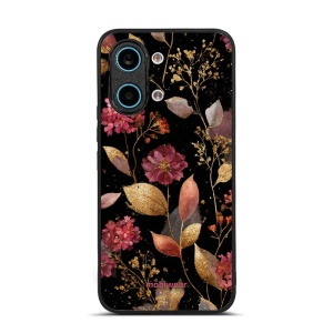 Lesklý kryt na mobil Xiaomi POCO X8 Pro Max - Mobiwear Glossy G171G, zlatavé lístky a květy